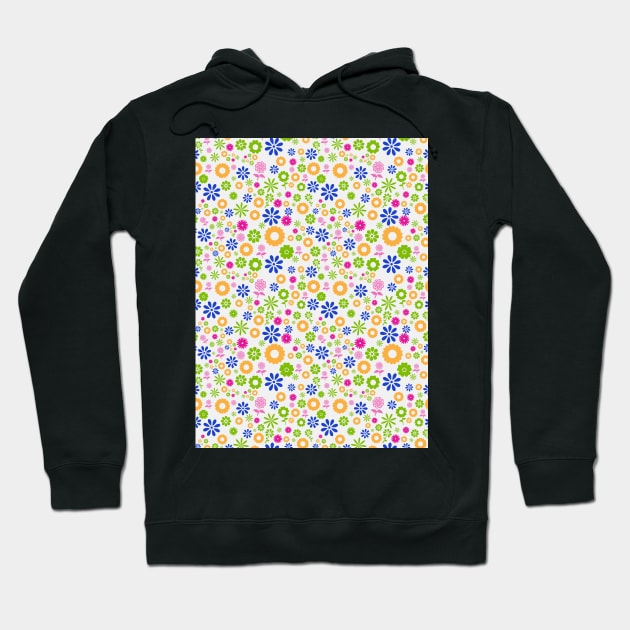 Flowers Spring Colors Pattern Hoodie by Design_Lawrence